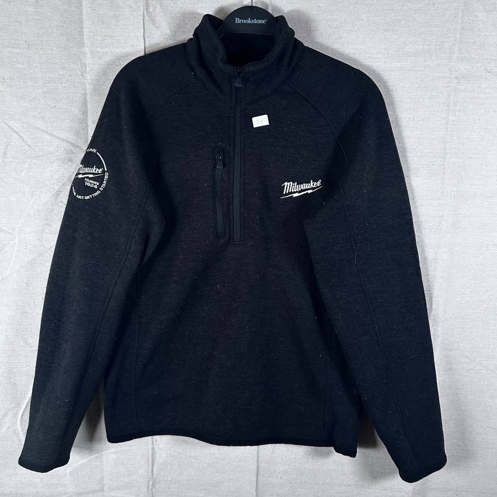 Milwaukee Tool 100 Years Anniversary Full Zip Fleece Jacket Black Mens Medium